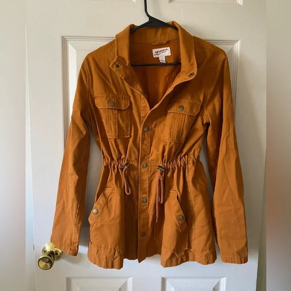 Arizona Jean Company Burnt Orange Rust Brown Army Cargo Utility Jacket - Picture 1 of 4